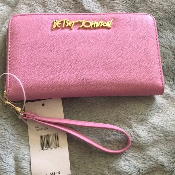 Betsey Johnson Handbags - Bubblegum pink Betsey Johnson wristlet SOLD